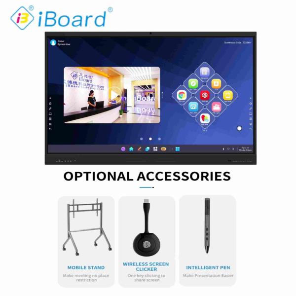 75 LED Interactive Whiteboard Multi Touch Display Android Windows Dual System