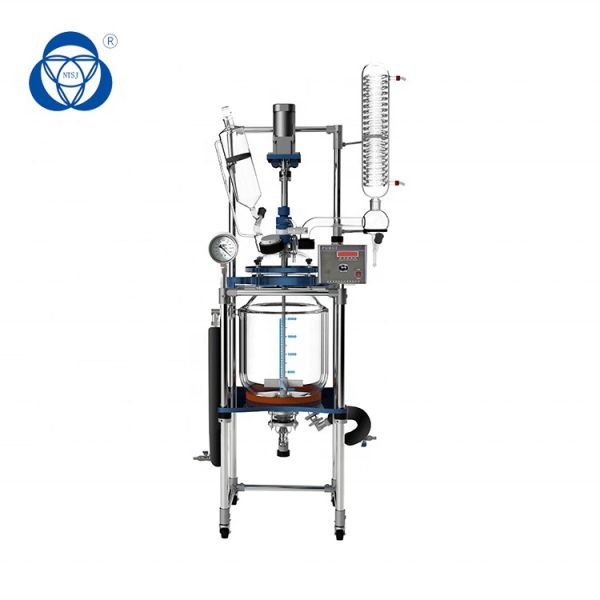 2L CE Approved Jacketed Glass Reactor with 0.098 Mpa Vacuum for Chemical Testing Research