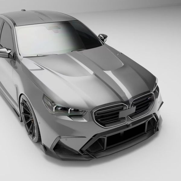 For BMW M5 G90 Carbon Fiber Body Kit M5 G90 RZ-style Carbon Fiber Front Lip Diffuser Spoiler