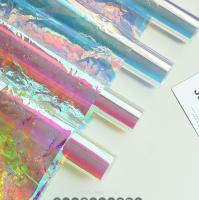 Colorful film flower wrapping paper, pearlescent paper, laser rainbow, transparent seven-color candy paper, colorful flower wrapping material