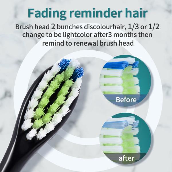 Black Adult Smart Electric Toothbrush Wireless Charging With 1200mAh Battery
