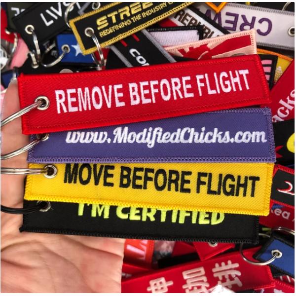 Promotional Gift name tag Keychain Badge Fabric Tags Embroidery