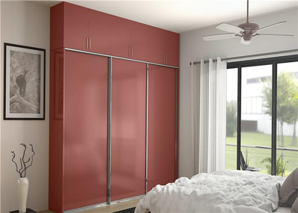 Free Standing Hinged Door Wardrobes Bedroom Shutter Door Wardrobe For Family
