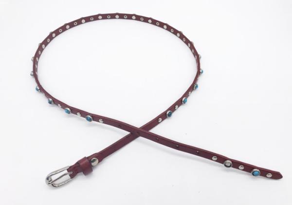 Customized Modern Fashion Woman Rhinestone Belt Blue Studded Wide Waist Belt for Ladies