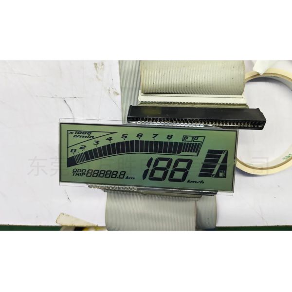 Custom 7 Segment LCD Display For Speedometer Segmented LCD Solutions