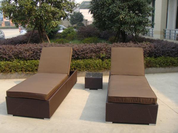 Wicker / Cane / Rattan Sun Lounger Storage Box For Balcony / Lawn