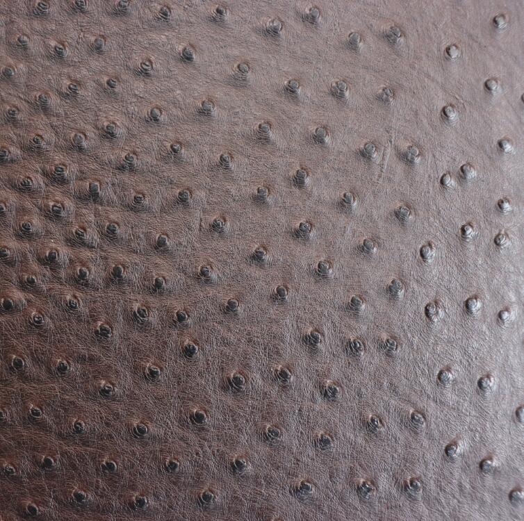 Ostrich Leather Materials PVC Faux Artificial Synthetic Leather Roll Fabric for Bag Sofa
