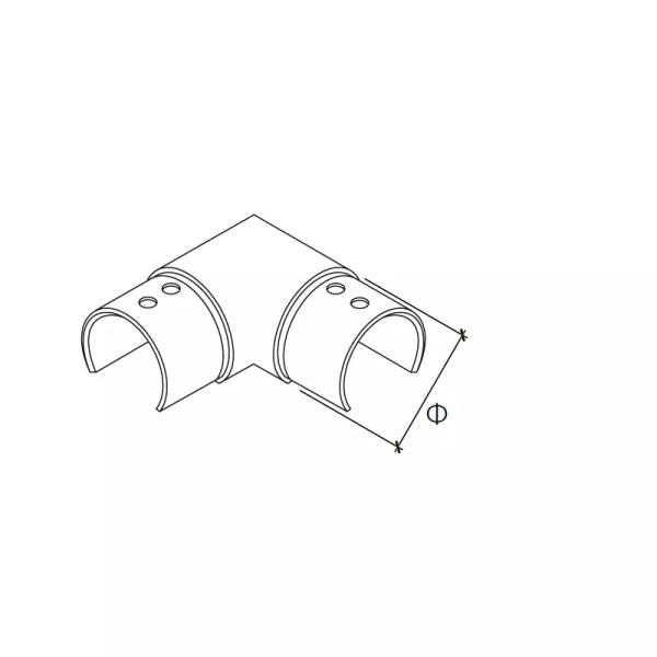 Stainless Steel Customized Handrail Casting Slotted Pipe Connector Railing Fittings