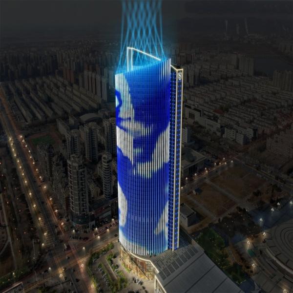 Iluminación exterior de pared LED Luz de punto de píxel Edificio exterior para iluminación de paisaje Decoración de edificios de fachada