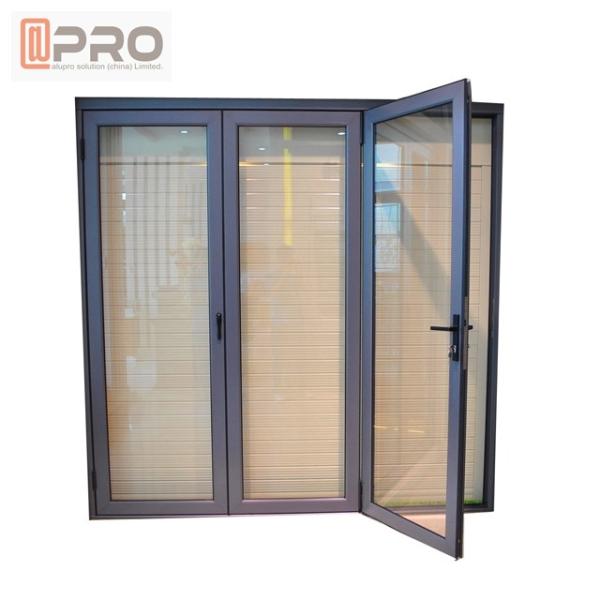 O pó revestiu a PORTA de DOBRADURA DE VIDRO de dobramento antienvelhecimento do HARDWARE da PORTA de DOBRADURA das portas de painel das portas Bifold de alumínio