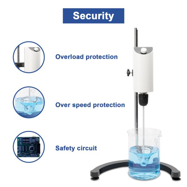 OLED Digital Overhead Stirrer 10L Overhead Laboratory Stirrer 200RPM - 2500RPM OS10-Pro