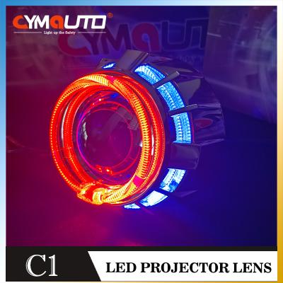 2.5 Inch 3 Inch Headlight Projector Shrouds Xenon LED With Angel Eyes