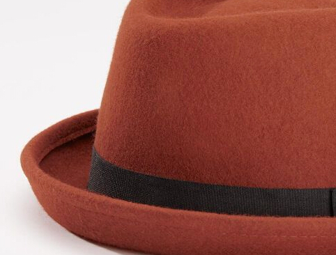 Fashion Women Felt woolen roll brim hat