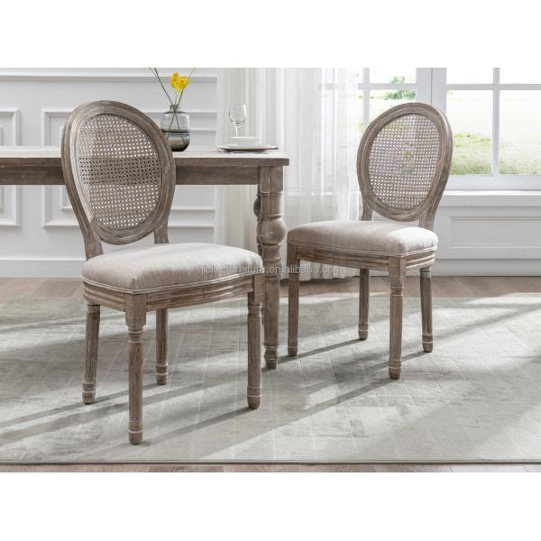 Rubber Wood Frame Material Nordic Upholstery Banquet Louis Chair for Living Room Weddings