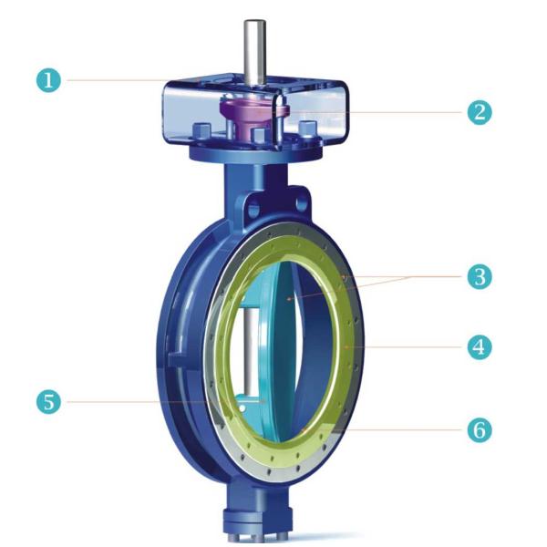 Double Eccentric Industrial Butterfly Valve Inch 2
