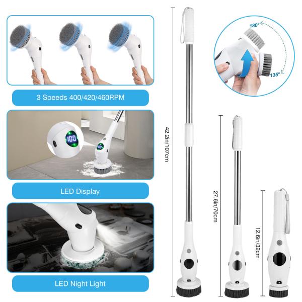 Многофункциональный электрический вращающийся скраббер щетка очистка плитки автоматическая