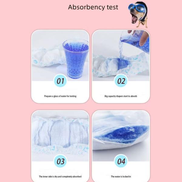 Thickened Disposable Dog Diapers PE Puppy Diapers High Sustainable Deodorant