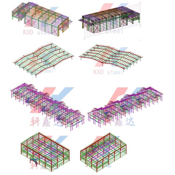 High Strength Bolt Connection Glass Curtain Wall Prefabricated Buildings For Shop Office Exhibition Commercial Center
