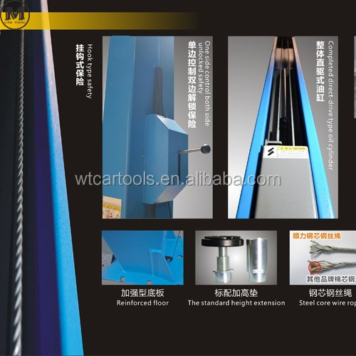 5000KGS 380v 2 Post Car Hoist Double Cylinder Hydraulic For SUV Minibus