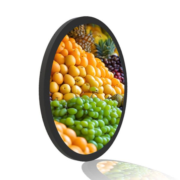 23.6 Inch Indoor Circular LCD Screen with 1280×1280 Resolution 500 cd/m² Luminance and IPS Viewing Angle for Advertising