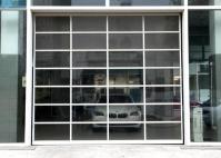 Portas secionais da garagem do painel de vidro transparente de alumínio do quadro