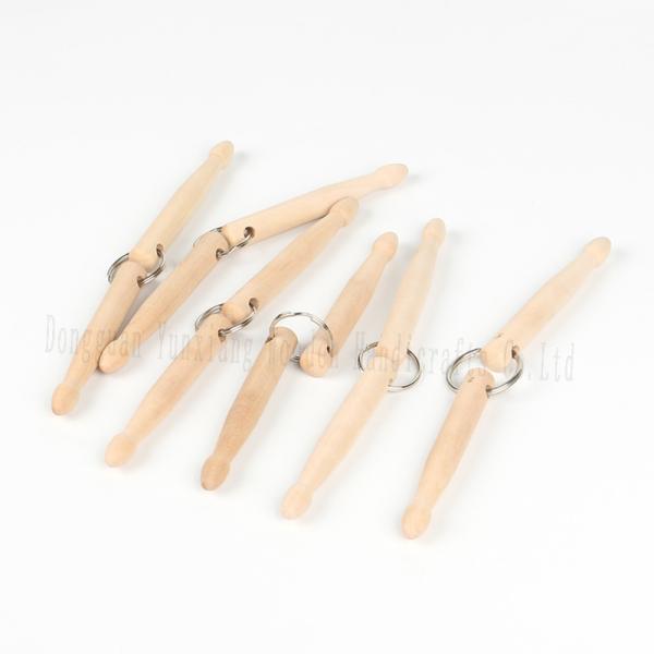 Custom Wooden Drum Stick Keychain for Musicians