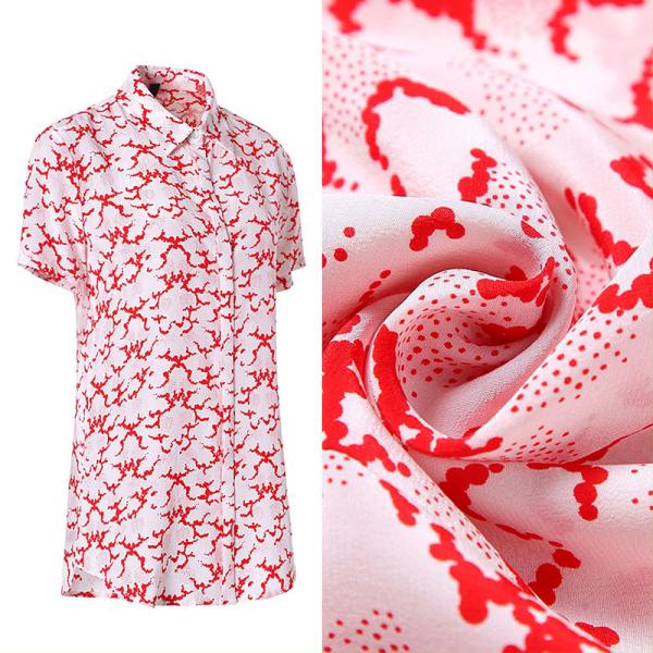 Напечатанная геометрическая диаграмма цветки листает ткань шелка пункта 100% чистая