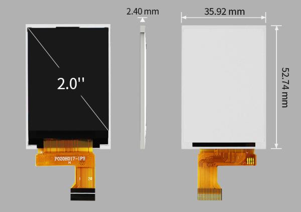 Polcd 262K 2.4Mm 2 Inch Lcd Screen ST7789V IPS TFT LCD Display 240X320