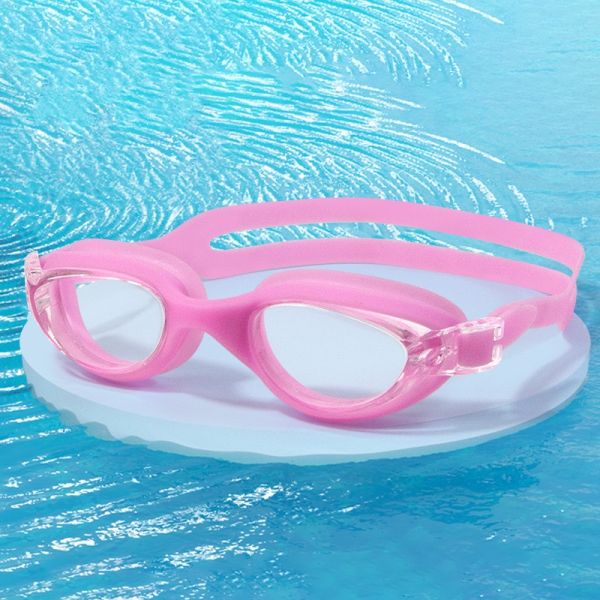 Fog Resistance Children Swimming Goggles With Rainbow Plating Lenses For Youth