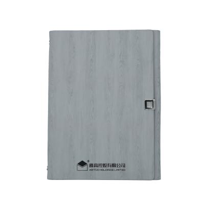 Wood Grain Refillable Journal Binder , 6 Ring A5 Organiser 100g Offset Inner Paper