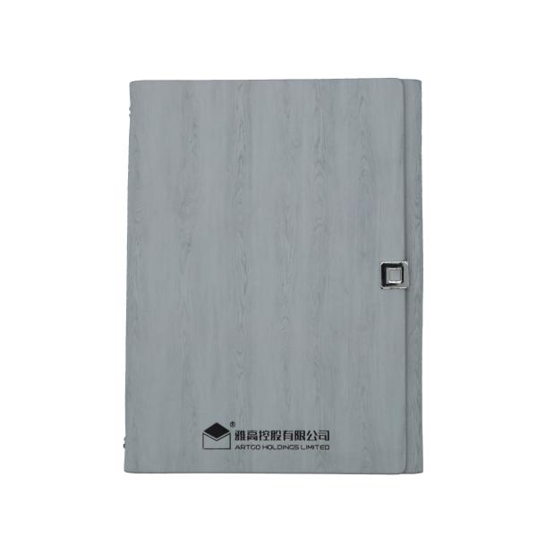 Wood Grain Refillable Journal Binder , 6 Ring A5 Organiser 100g Offset Inner Paper