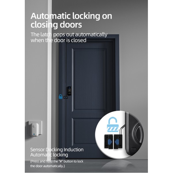 YAGU Hot Selling Supplier Deadbolt Door Lock Ttlock Tuya Smart Locks for Front Door Wi-Fi Keyless Smart Digital Door Lock