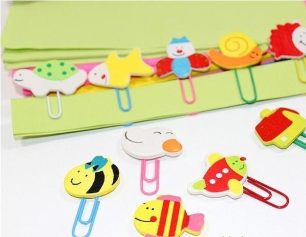 Fashion cute cartoon animals paper clips wooden paper clips