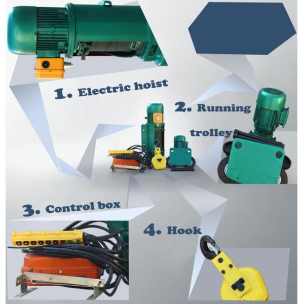 Bridge Crane Electric Cable Hoist With Wireless Remote Control 20 Ton Capacity