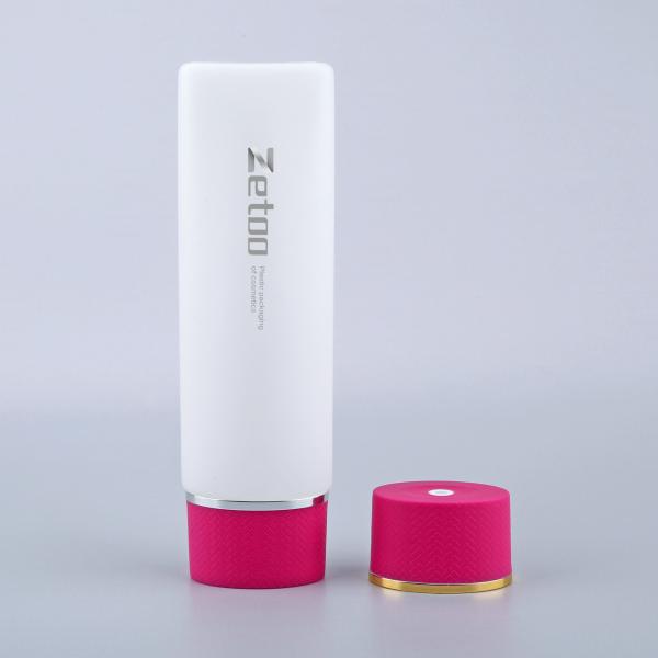 120ml Sun Cream Tube PE Plastic Cream Tube Oval With 40mm Diameter With Center Dispensing Cap