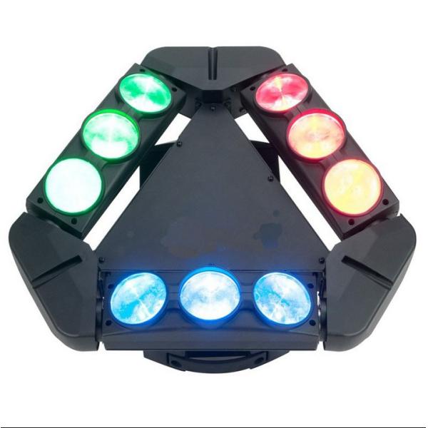 La iluminación principal móvil 9 del haz de la araña de DMX512 100w dirige la CA 110-240V 50-60HZ de las luces