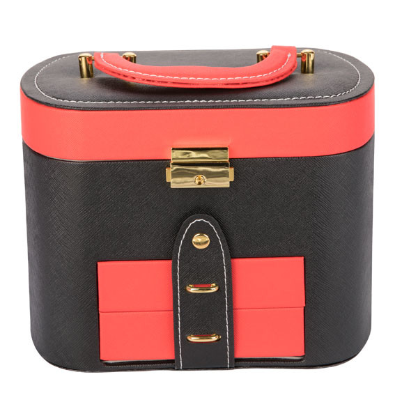 Velvet Interior pu Leather Jewelry Box with Mirror