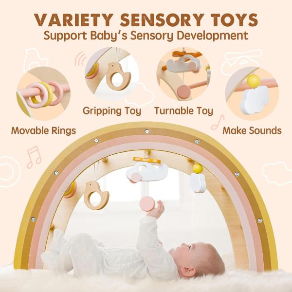 Unisex Wooden Play Gym for Baby 0-5 Months As Your Request Wooden Baby Toys by Tiny Land