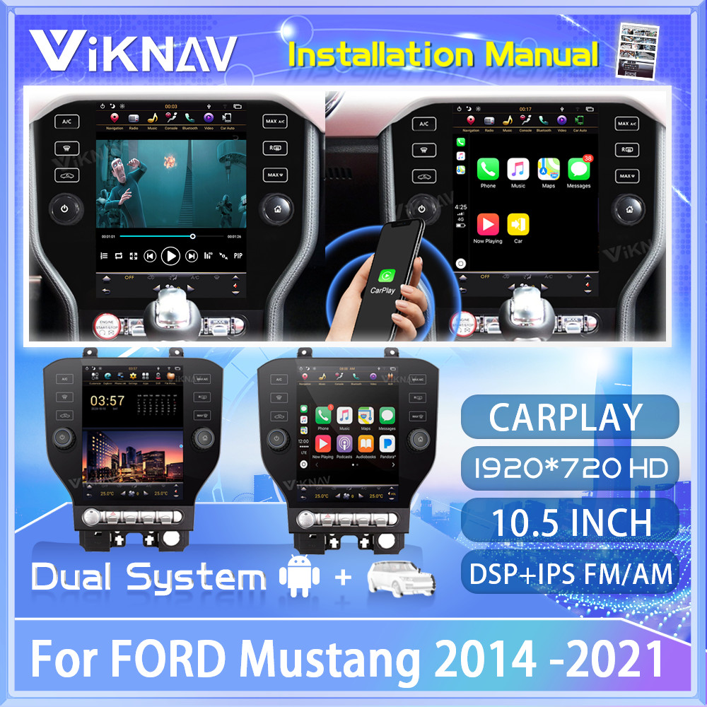 блок автомобиля андроида экрана 10.4inch IPS главный на Ford Mustang 2014 2021