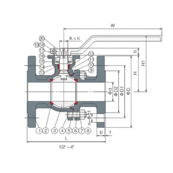 150 ASME B16.5 Wcb Cast Carbon CF8 CF8m Bronze Stainless Steel Floating Ball Valve