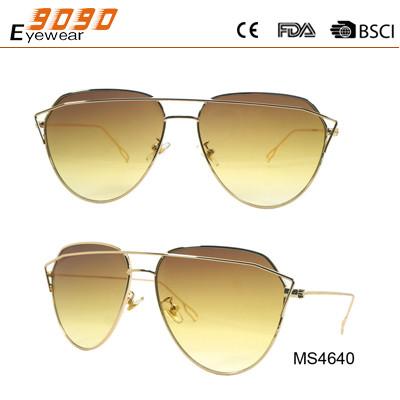 Sunglasses with metal frame, new fashionable design style, UV 400 Protection Lens