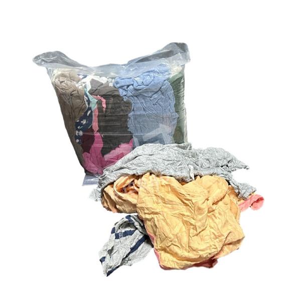 High absorbency Cut T-shirt Rags Mixed Coloured 100% Cotton Waste Rags Industrial Wiping Used Rags for cleaning