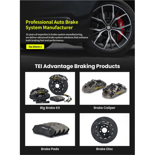 TEI P42 Super 4 Pot Caliper 285x28MM Front Wheel Slotted Disc Brake Caliper Kit for FORD Fiesta ST 2008-2019