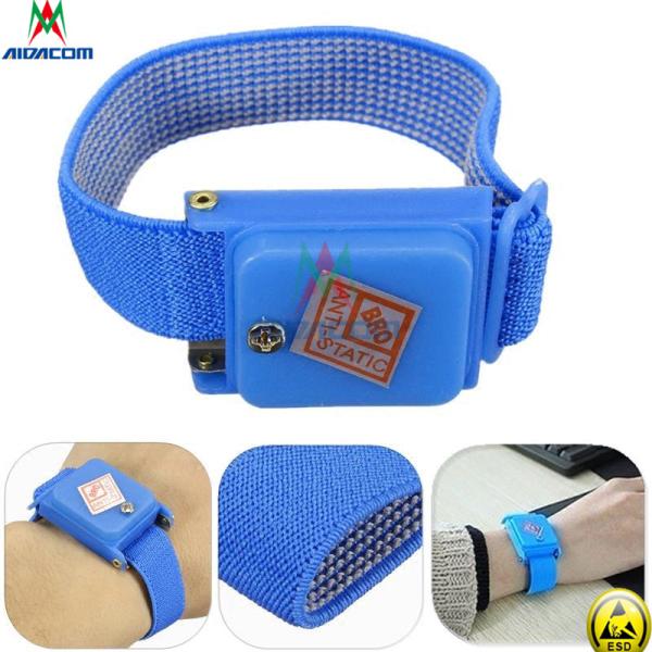 Blue Black 7MM Snap 1M5%  ABS ESD Wrist Strap