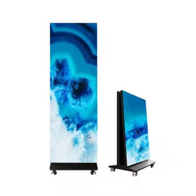 Indoor Foldable LED Poster P2.5 650×1930mm Die-cast Aluminum Cabinets Seamless Splicing  600nit 3840Hz