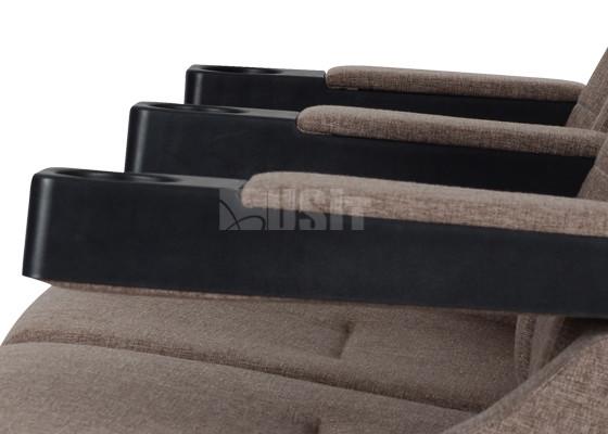 IMAX Luxury Swing Back Commercial Cinema Seats , Movie Theater Chairs Retractable Cup Holder