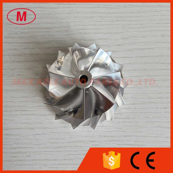 RHF5 reverse 46.50/60.00mm 7+7blades high performance turbocharger milling/aluminum 2618/billet compressor wheel
