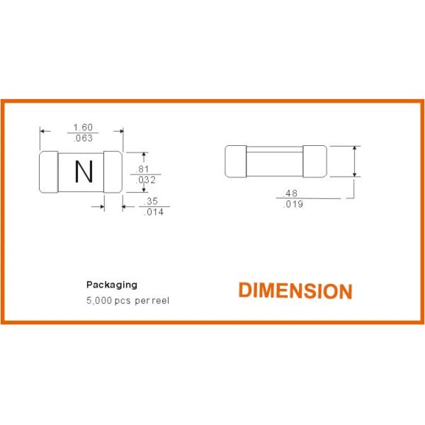 2410 0603 250v Pcb Ceramic Slow Blow Smd Fuse For LED Driver