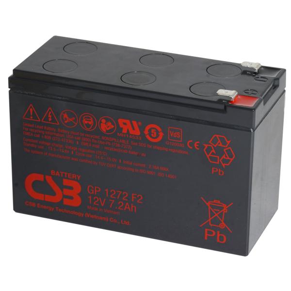 CSB GP1272 F2 12V 7.2Ah Lead Acid Battery Nominal Capacity 7.2Ah Weight 2.40kg