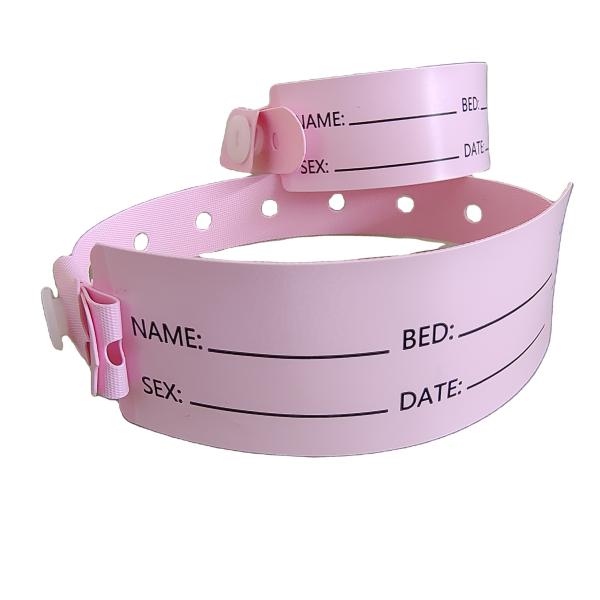 Hospital Patients PVC Medical ID Bracelet Wristband with 250*25mm and 170*18mm Sizes